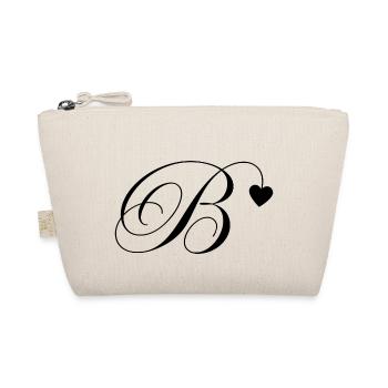 Lettre b calligraphie cœur - Trousse biologique - nature - Devant