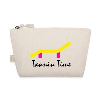 Tanning Time mit Sonnenliege schwarze Schrift - Bio-Täschchen - Natur - Vorne