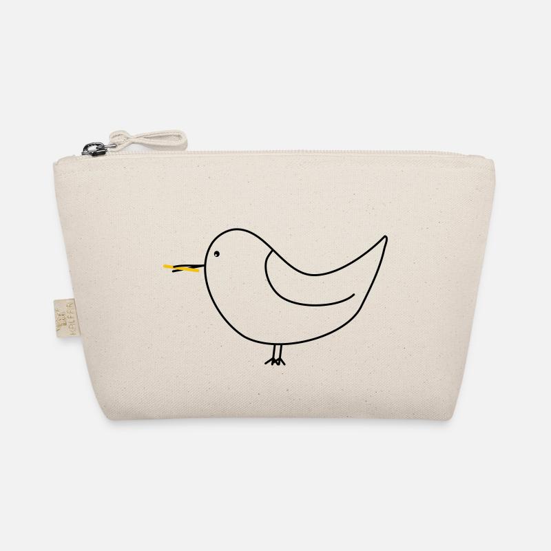 Möwe mit Pommes - Bio-Täschchen - Natur