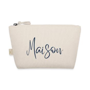 Maison – Elegant French Word Design - Organic Pouch - nature - Front