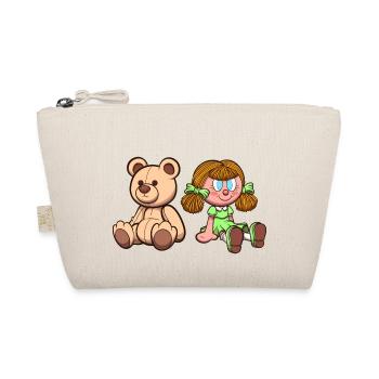 Dessin animé Teddy Bear And Doll - Trousse biologique - nature - Devant