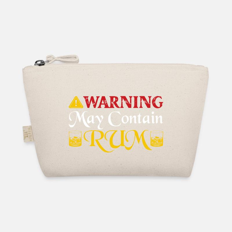 Warning May Contain Rum Drinking Alcohol Organic Pouch