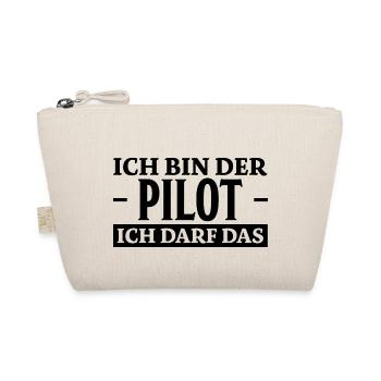 Pilot Spruch Flugsport Lustiges Piloten Geschenk - Bio-Täschchen - Natur - Vorne