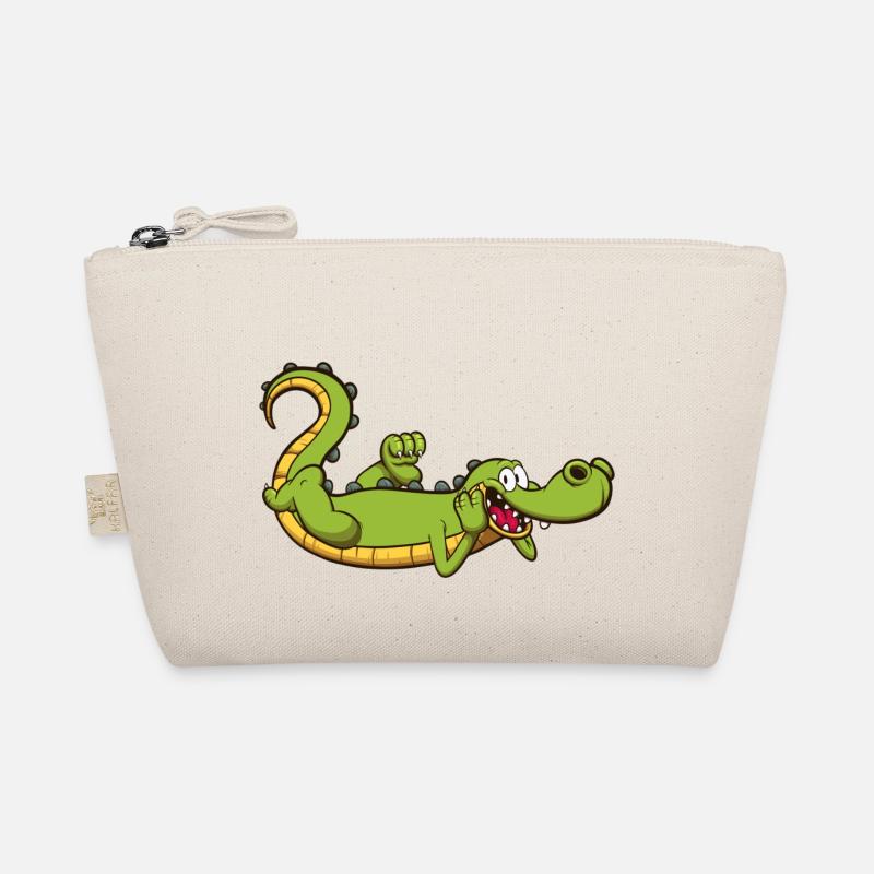 Cartoon Crocodile Organic Pouch