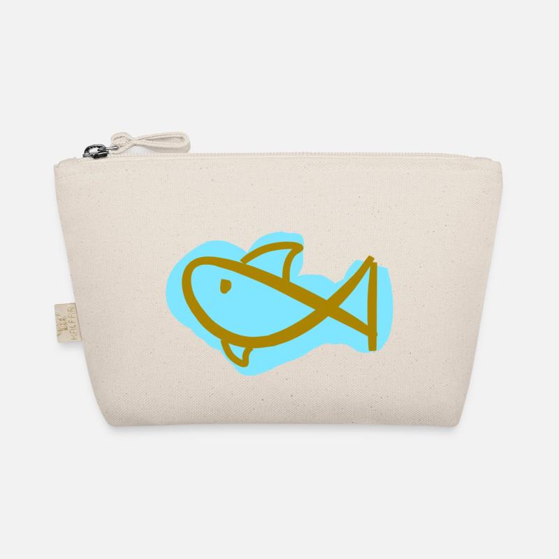 Small stylized shark Organic Pouch
