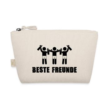 beste freunde saufen - Bio-Täschchen - Natur - Vorne