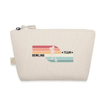 Bowler Bowling Team Sport Retro Vintage - Organic Pouch - nature - Front
