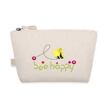 Bee happy bunt - Bio-Täschchen - Natur - Vorne