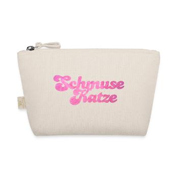 Schmusekatze Katze Handschrift Fell flauschig - Bio-Täschchen - Natur - Vorne