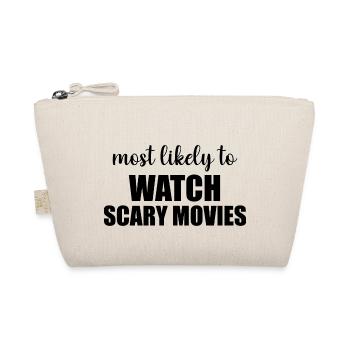 Most Likely To Watch Scart Movies Funny Halloween - Organic Pouch - nature - Front