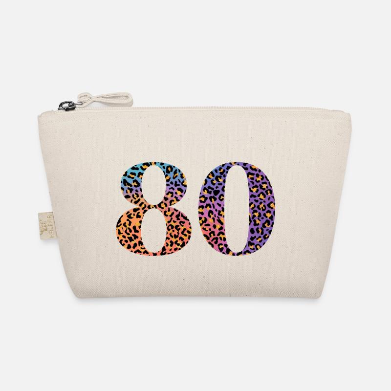 80th Birthday Leopard Organic Pouch