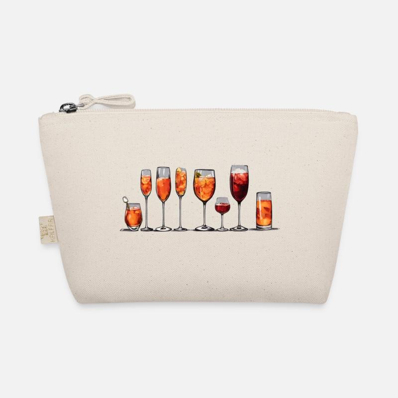 Drinks orange, Gläser, Barkeeper, Cocktail Bio-Täschchen