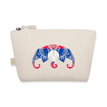 Laos Lao Laotian Flag Elephant Lao I Gift - Organic Pouch - nature - Front