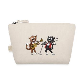 Two happy cats making music together. - Organic Pouch - nature - Front
