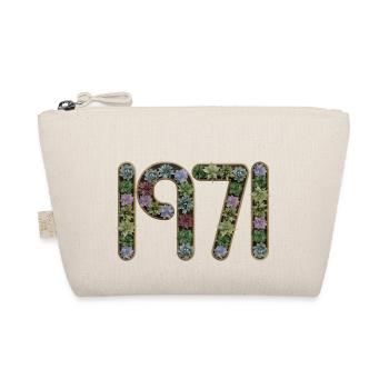 1971 50. Geburtstag Vintage Retro Geboren in - Bio-Täschchen - Natur - Vorne