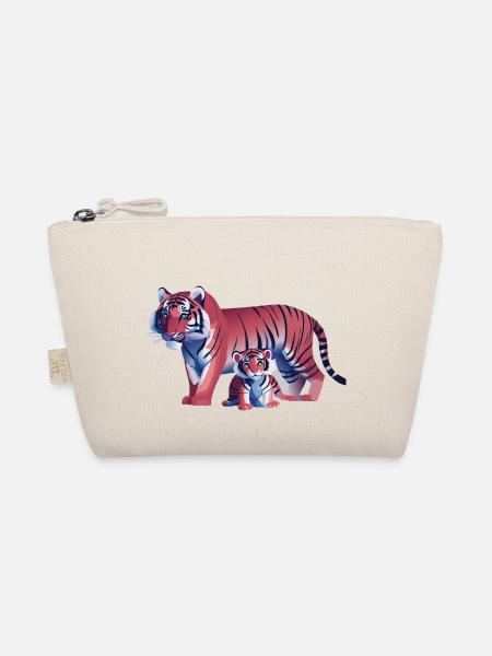 Two tigers, one heart (Dreamy Animals Collection) - Organic Pouch - nature - Front