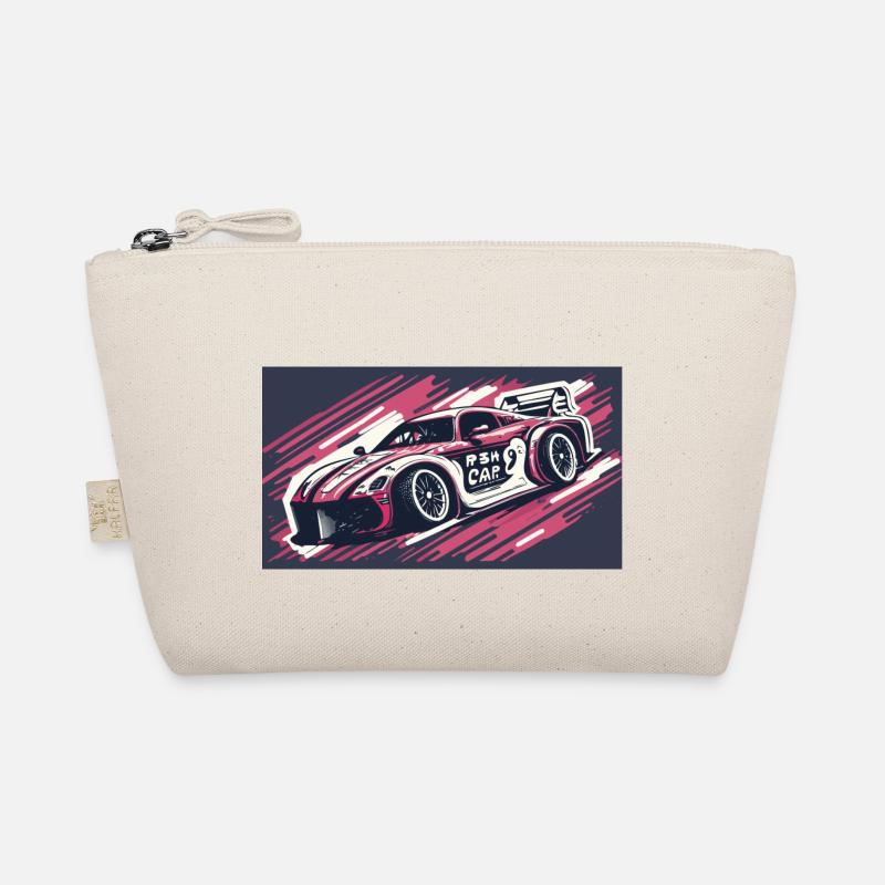 Voiture de course rose - Trousse biologique - nature