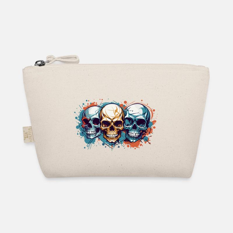 Cool Colourful Vector Skulls Organic Pouch