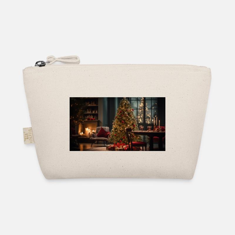Christmas Scene with a Christmas Tree - Bio-Täschchen - Natur