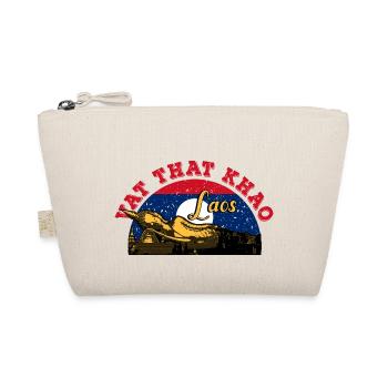 Laos Lao Laotian Flag Temple Lao I Gift - Organic Pouch - nature - Front