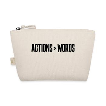 Taten sagen mehr als Worte - Motivationsgeschenk - Bio-Täschchen - Natur - Vorne