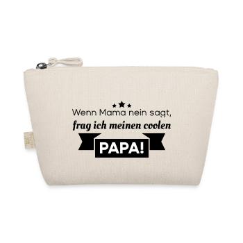 Lustige Sprüche cooler Papa - Bio-Täschchen - Natur - Vorne