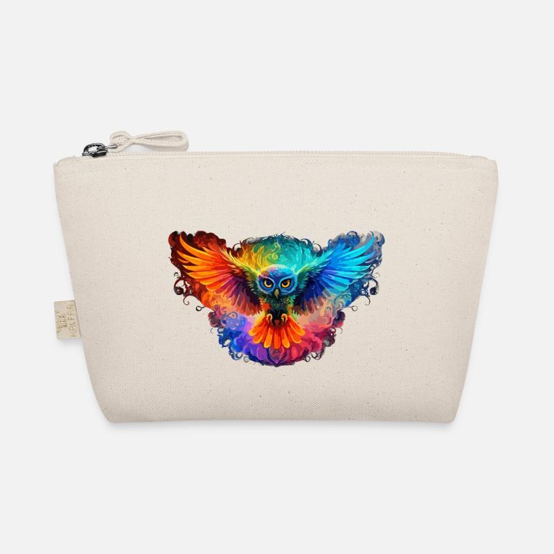 Regenbogen Eulenherz Kunst Bio-Täschchen