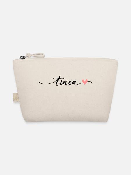 Tinea Name Calligraphy Font - Organic Pouch - nature - Front