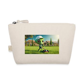 mignon petit vert rétro vintage alien tous les jours - Trousse biologique - nature - Devant