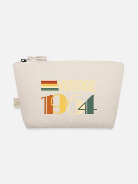 Jahrgang 1954 - 1954 Geburtstagsgeschenk - Bio-Täschchen - Natur - Vorne
