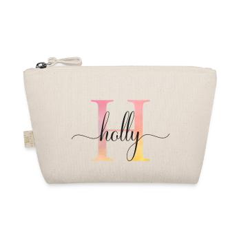 H | Monogram | Name | Holly |Watercolor - Organic Pouch - nature - Front