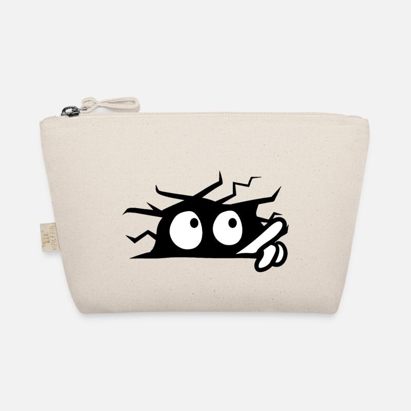 Scared Eyes Behind The Wall Organic Pouch