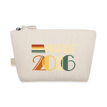 Vintage 2016 - 2016 Birthday Gift - Organic Pouch - nature - Front