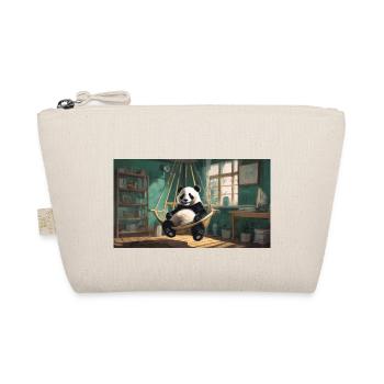 Cute animals chilling – panda chilling hammock - Organic Pouch - nature - Front