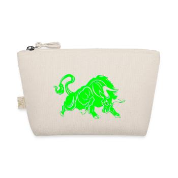 Stier Stierkopf Kopf Logo Steak Beast Gym Horn - Bio-Täschchen - Natur - Vorne