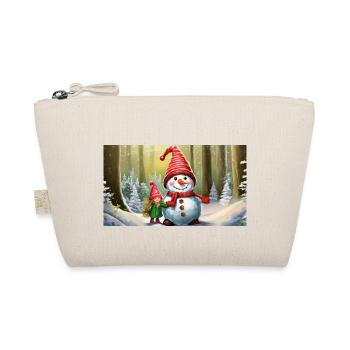 mignons petits gnomes vie quotidienne construction bonhomme de neige - Trousse biologique - nature - Devant