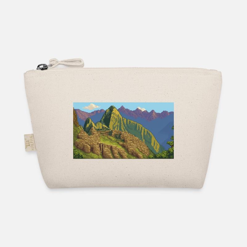 Machu Picchu, Peru - Pixel Art - Bio-Täschchen - Natur