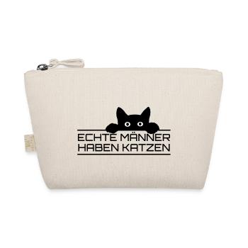 Echte Männer Katzen - Bio-Täschchen - Natur - Vorne