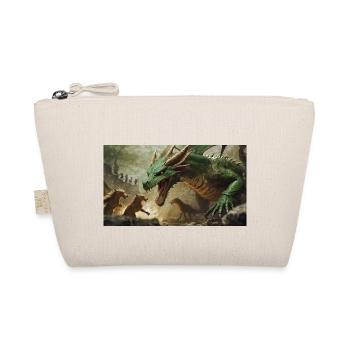 A realistic majestical green dragon is attacked - Organic Pouch - nature - Front