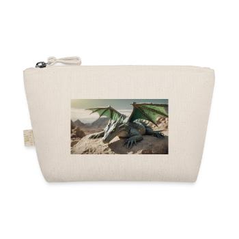 Un dragon vert majestueux réaliste est couché - Trousse biologique - nature - Devant