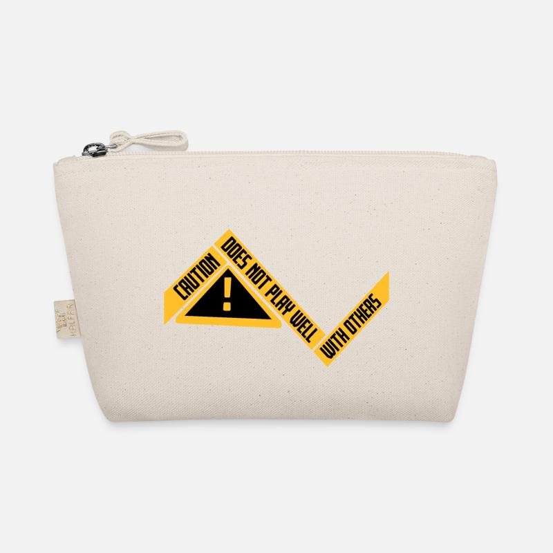 Caution Does Not Play Well With Others Warnung Bio-Täschchen