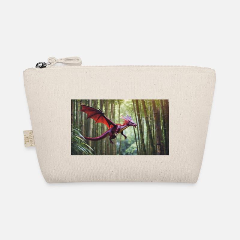 A realistic majestical little purple dragon Organic Pouch