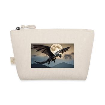 A realistic majestical dark dragon is posing - Organic Pouch - nature - Front