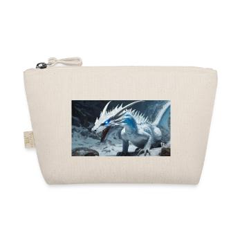 A realistic majestical white ice dragon - Organic Pouch - nature - Front