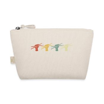 Vintage Retro Music Drummer - Organic Pouch - nature - Front