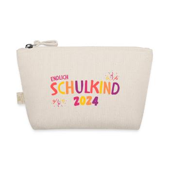Inscription à l’école fille cadeau premier jour d’école rose - Trousse biologique - nature - Devant