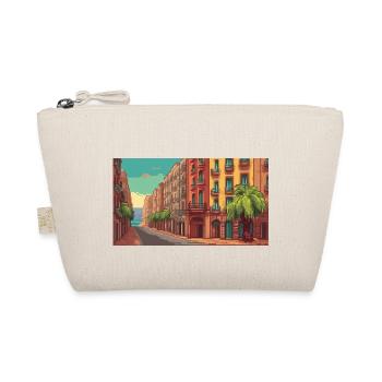 Barcelona, Spain - Pixel Art - Organic Pouch - nature - Front