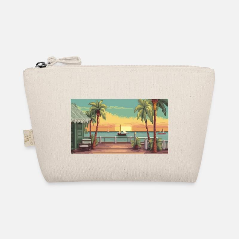 Key West, Florida - Pixel Art - Organic Pouch - nature