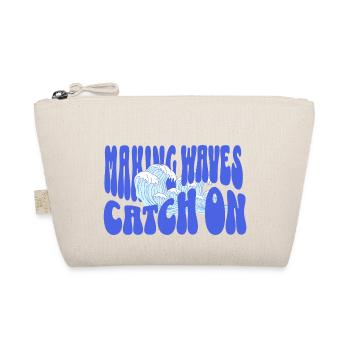 Beach Ocean Surfing Retro Surfers Sea Waves Summer - Bio-Täschchen - Natur - Vorne