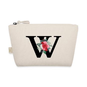 Letter w floral red - Organic Pouch - nature - Front